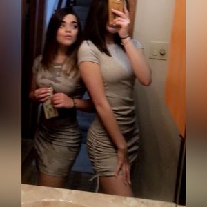 Gray mini dress length adjustable 🤍